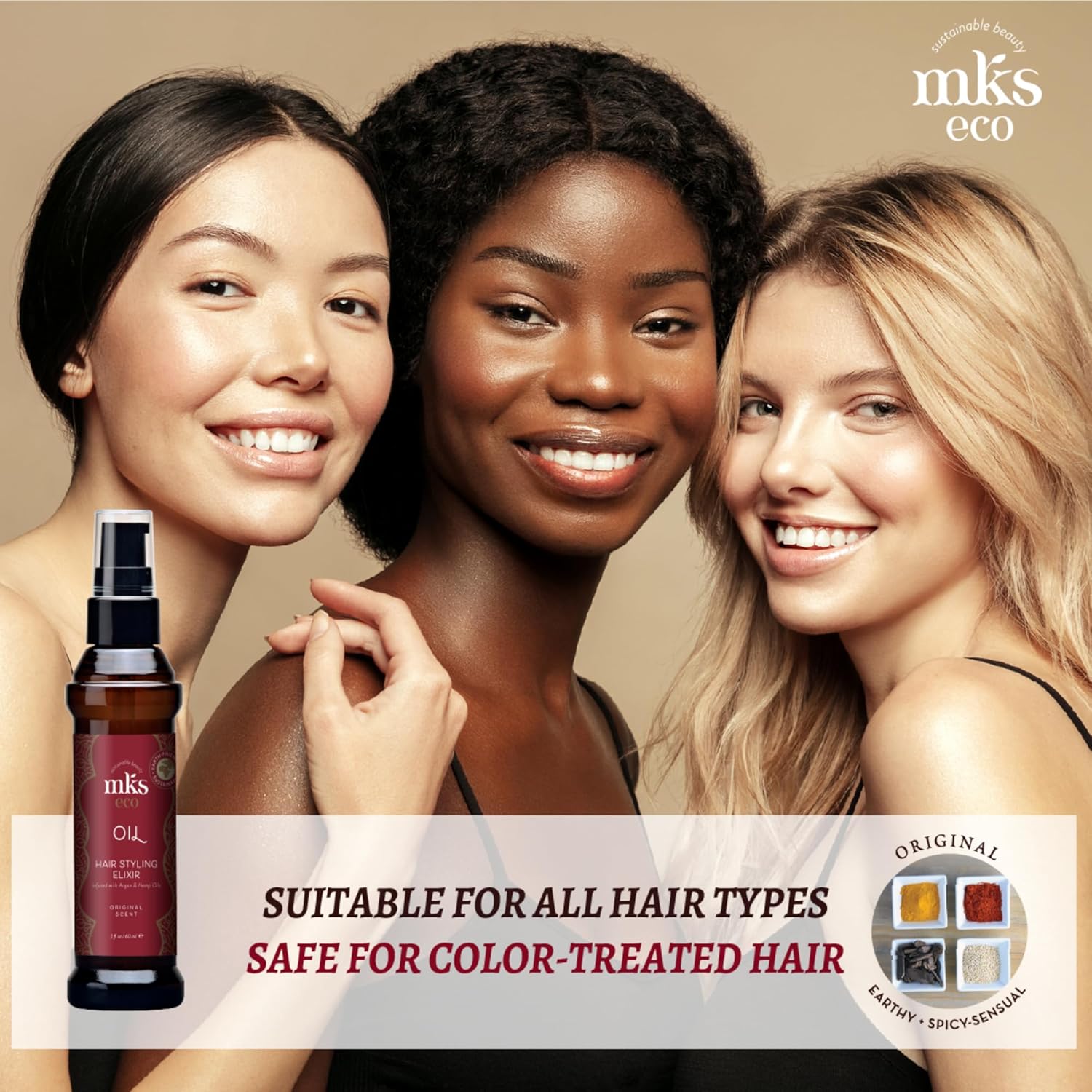 MKS eco Oil - Hair Styling Elixir - Moroccan Argan Oil, Hemp Seed Oil - Moisturize & Nourish Hair, Control Frizz, Increase Smoothness - Vegan & Cruelty Free - Image 7