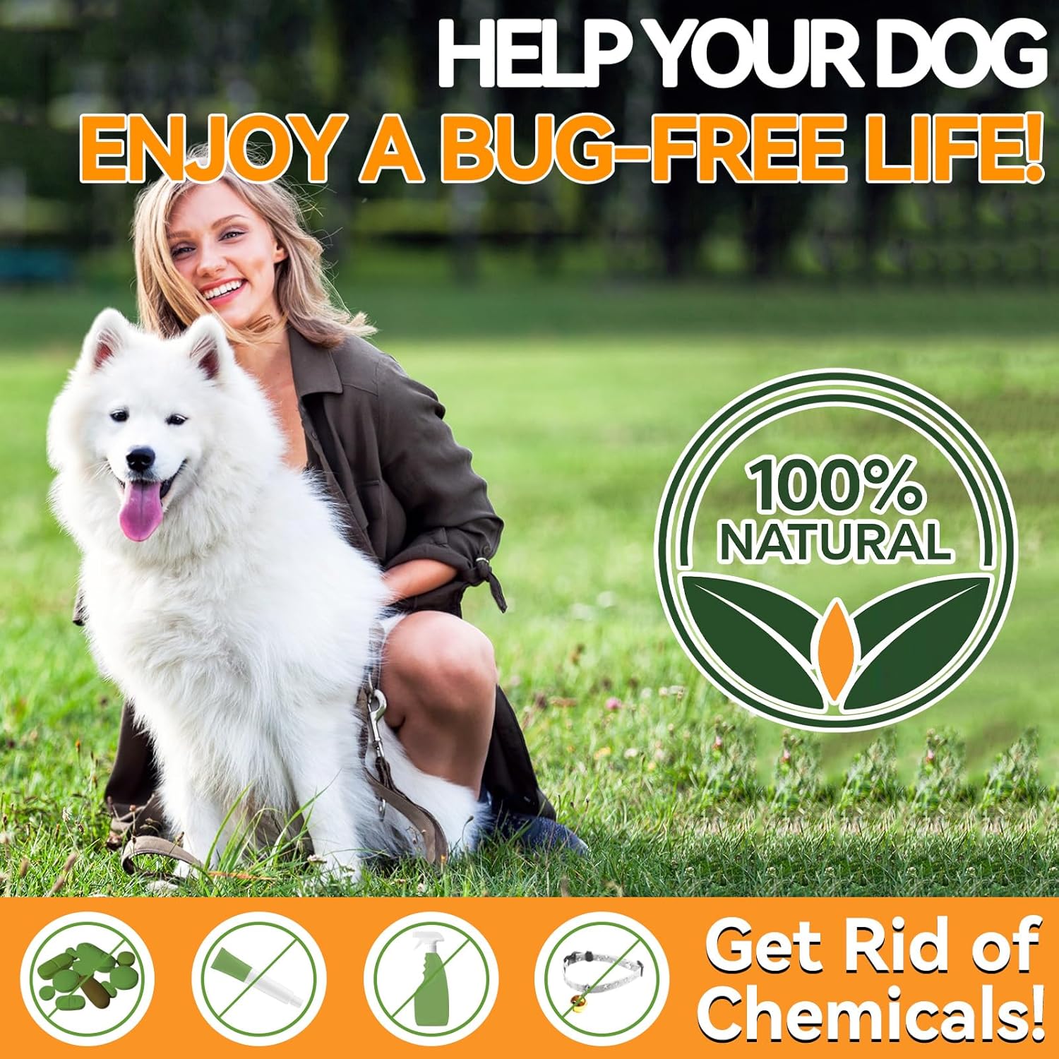 Carmelie Flea and Tick Prevention for Dogs - 200 Soft Chewables Natural Dog Flea and Tick Support - Oral Flea Supplement for All Breeds & Size Dogs, Puppy Flea Protection - Duck Flavor - Image 5