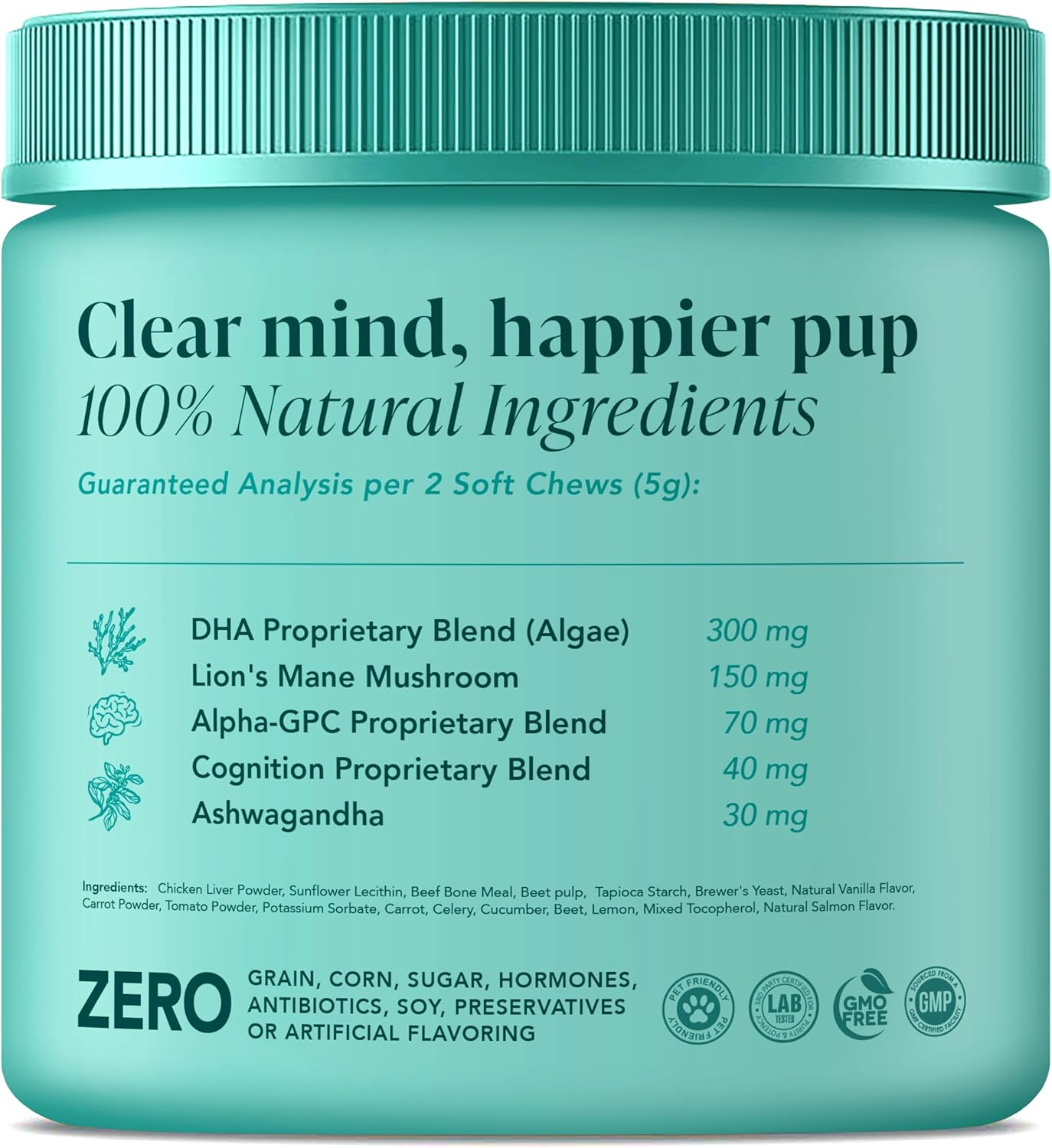 My Lil’ Nugget - Vet-Approved Mood & Cognition Chews for Dogs | All-Natural Dog Mental Health Support & Improve Memory | Lion’s Mane & Ashwagandha | Helps Puppy to Senior Dogs | 90 Salmon Flavor Chews - Image 8