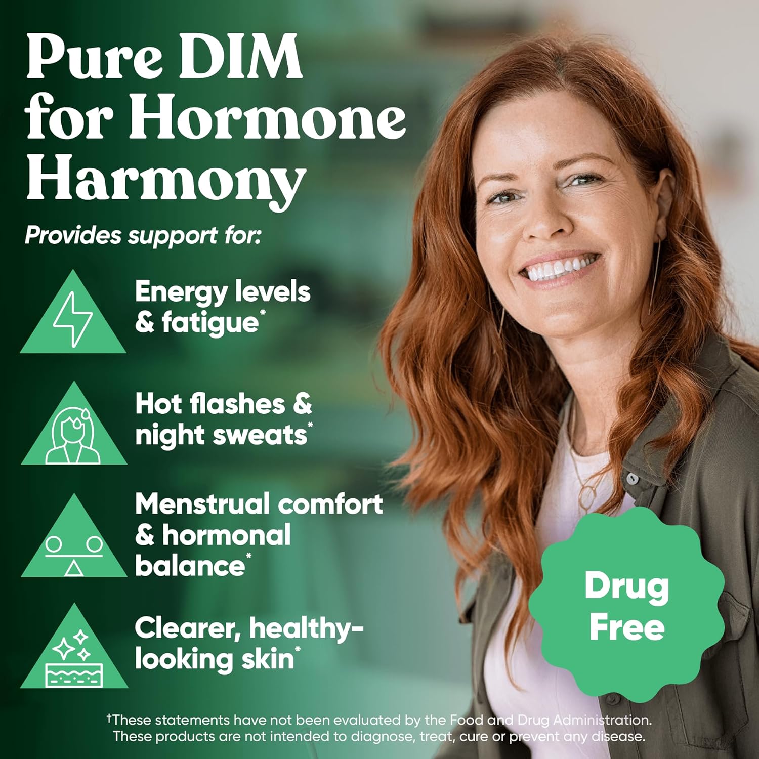 DIM Supplement Pure 200 Mg for Women or Men - Estrogen Hormone Balance Supplement for Energy, Fatigue, Stress, Menopause, Hot Flashes - Enhanced Bioavailability BioPerine - 60 Vegan Soft Capsules - Image 2
