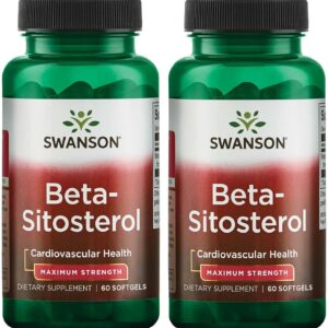 Swanson Beta Sitosterol - Plant Sterol Formula - (60 Capsules, 160mg Each) (2 Pack)