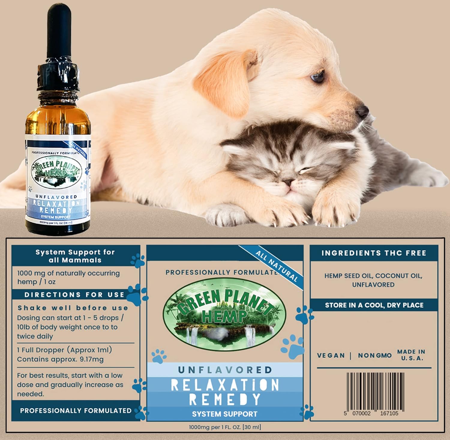 Green Planet Hemp | Free Toy | 1000MG Organic Tincture | Pet Hemp Oil for Dogs and Cats | 100% Natural and Non GMO | Offers your Pet Hip, Joint, and Muscle Support | Aids with Anxiety,Stress, and Pain - Image 6