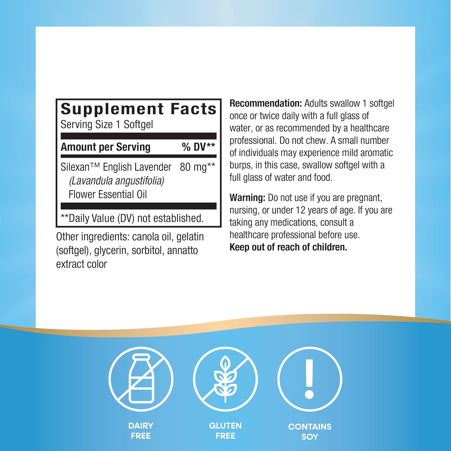 Nature's Way CalmAid Lavender Oil Supplement for Calm & Stress Support*, Clinically Studied Silexan Lavender Oil, Non-Drowsy, Daily Softgels, 30 Count - Image 5