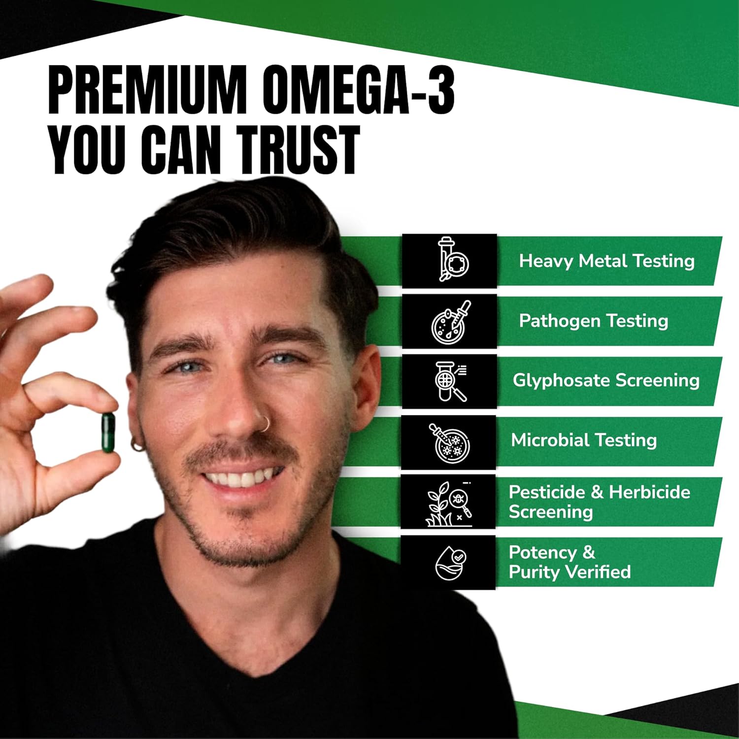 VEDGE Vegan Omega 3 Multivitamin for Women and Men – Plant-Based Algal EPA & DHA + Vitamin B12, Vitamin D, K2, Magnesium, Zinc & Selenium – 30-Day Supply – Non-GMO, Gluten Free, Made in USA - Image 6