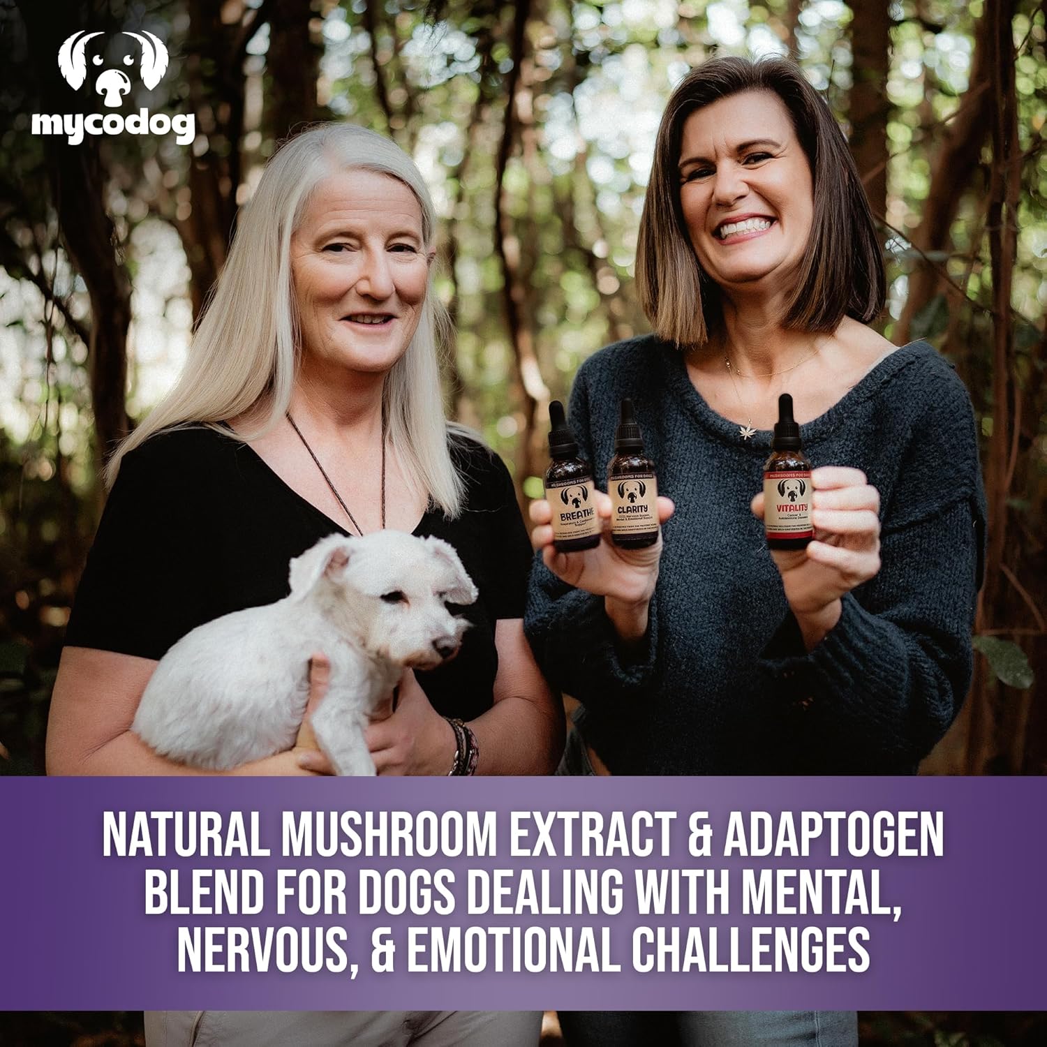 Calm & Clarity Cognitive Support Bundle: Calm Hemp Oil for Dogs (Dog Calming Drops) | MycoDog Clarity Mushroom Extract & Adaptogen Tincture for Emotional, and Mental Wellness - Image 4