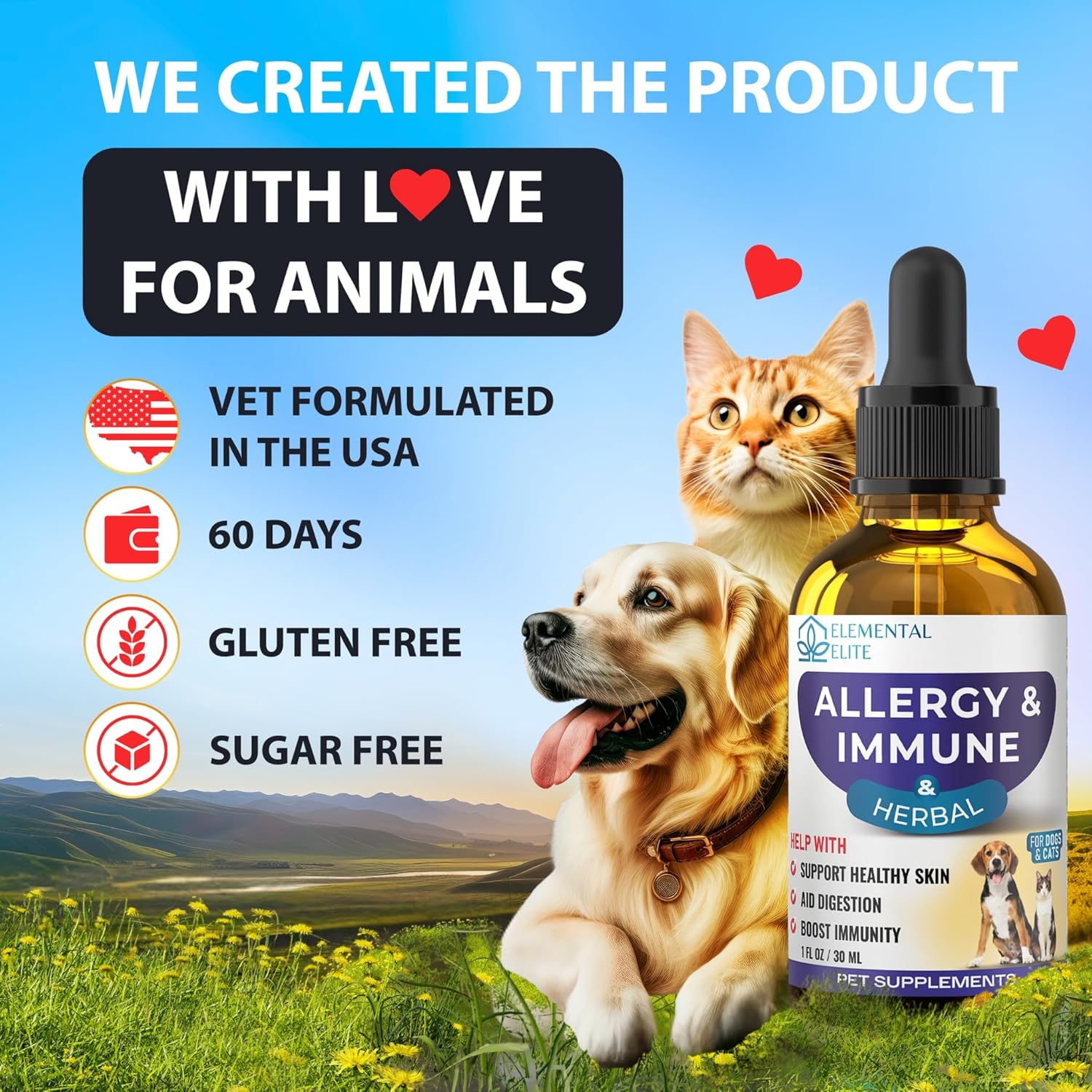 EDUZEBRA Allergy Relief Drops for Dogs & Cats, Natural Anti-Itch Support Supplement, Soothes Seasonal Allergies, Skin Irritation & Boosts Pet Wellness, Gentle Herbal Formula for All Breeds & Ages - Image 7