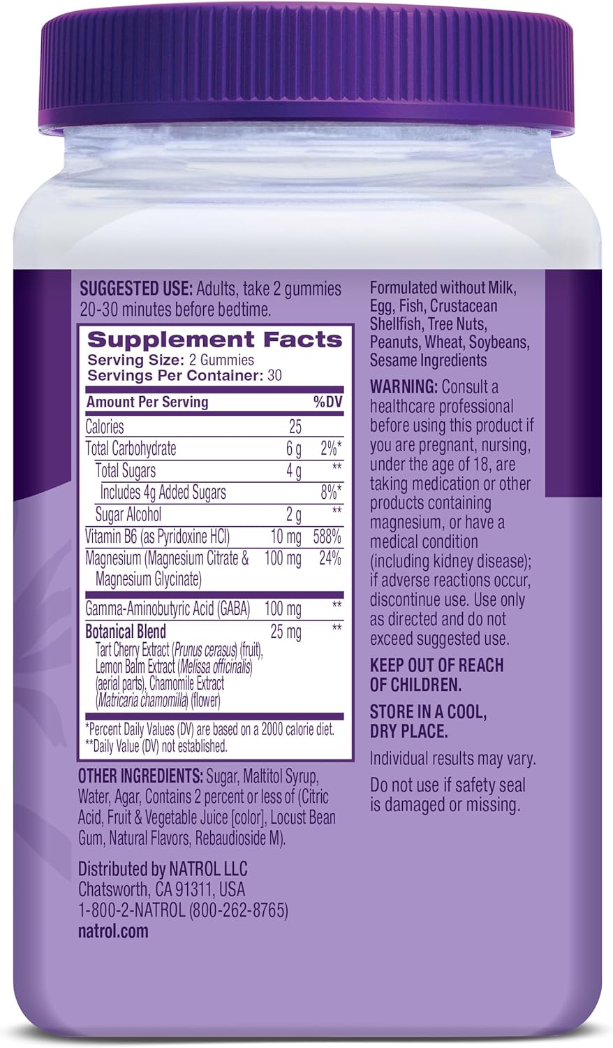 Natrol Sleep & Restore Magnesium Glycinate Blend Gummies, Magnesium for Sleep Aids for Adults, Melatonin-Free, Cherry Flavored, 30 Day Supply - Image 11