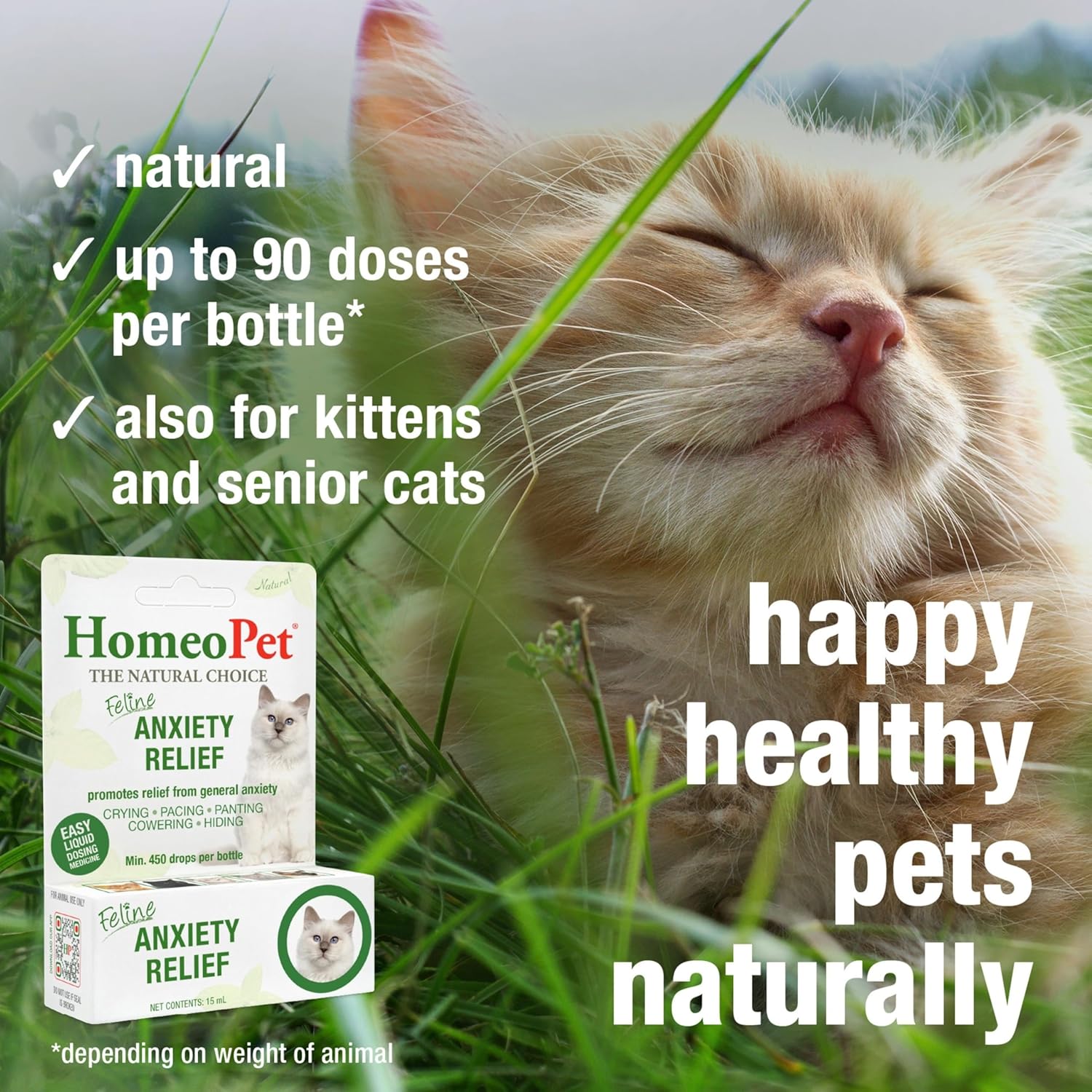 HomeoPet Feline Anxiety Relief, Safe and Natural Pet Stress and Anxiety Support Supplement for Cats, 15 Milliliters - Image 4