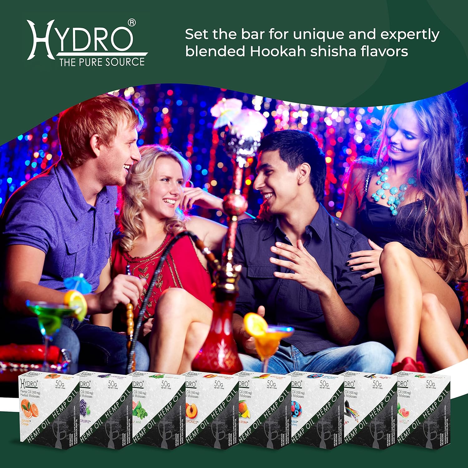 Hydro Hookah Flavor With Hemp Oil Extract, Hookah Shisha Electric X Wild Berry Flavor Set, Fruit Hydro Hookah Flavor Set, Nicotine Free Hookah Hemp Oil Flavors, 50-Gram Packs (Pack of 3,150g) - Image 7